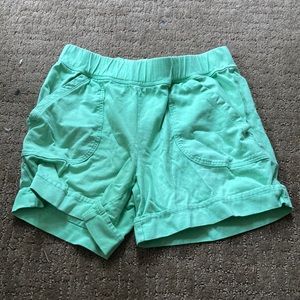 Green Kids Shorts with Front Pockets Bright Green